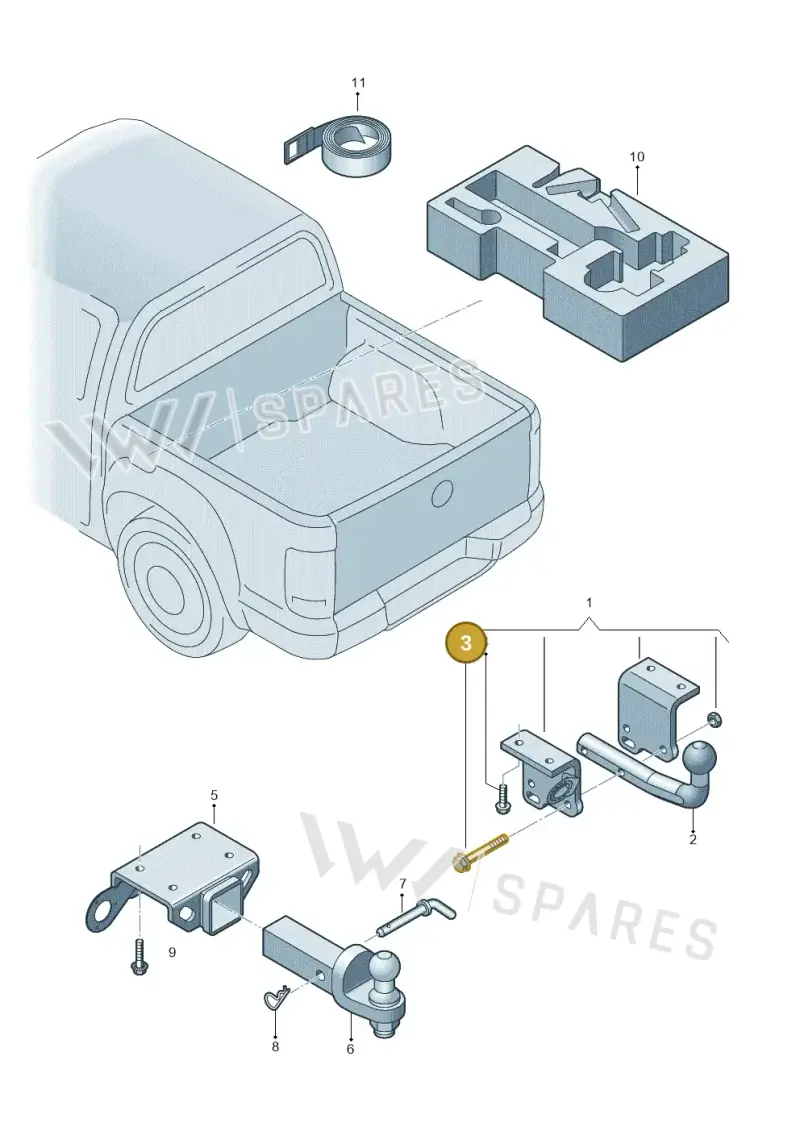 N91066201 — Volkswagen Amarok twin cab (2016-2022) diagram 894804000, position 3