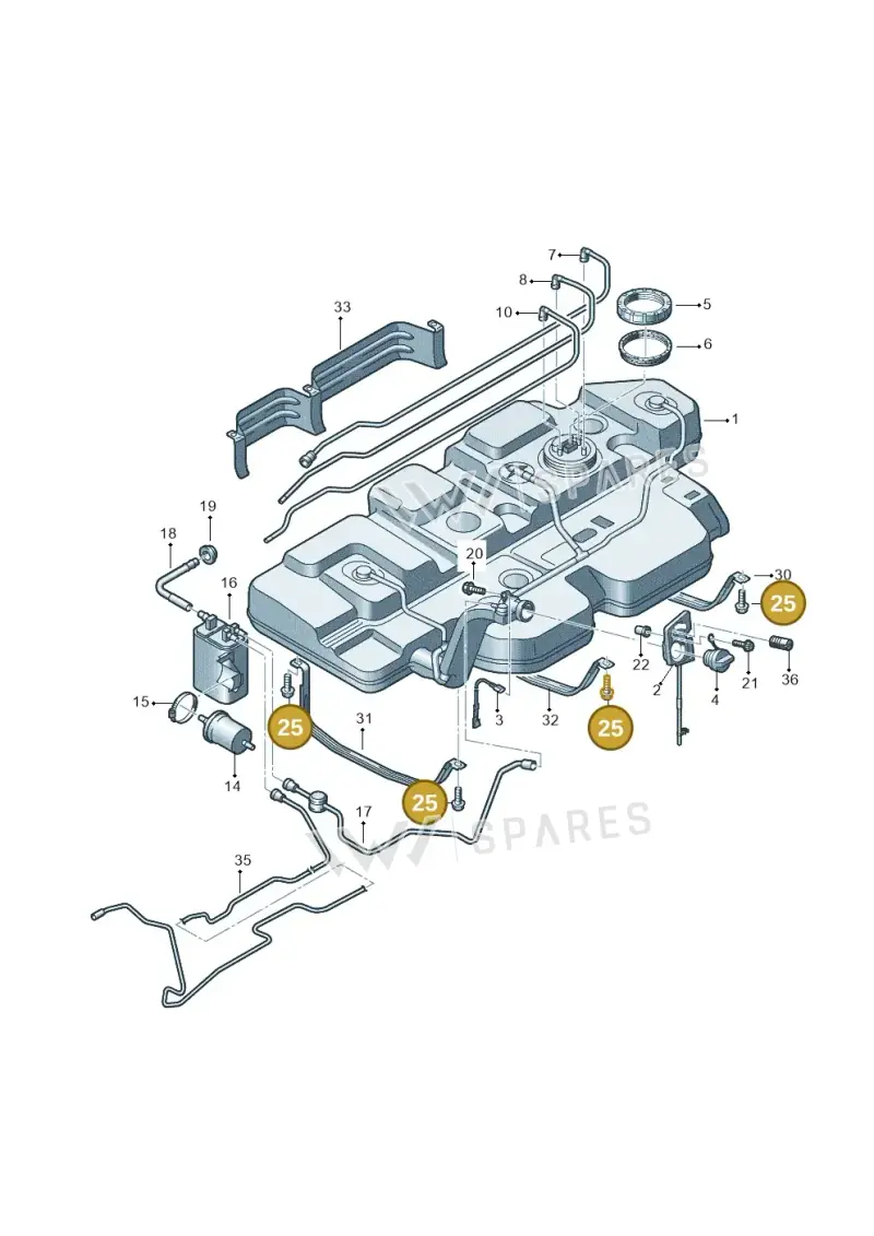 N91068401 — Volkswagen Transp. dropside (2009-2011) diagram 410201050, position 25