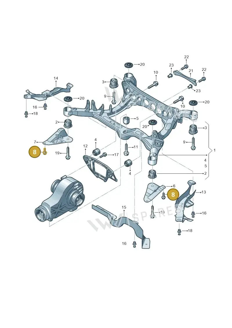 N91068701 — Audi RS4 Av. qu. 4.2 (2012-2015) diagram 620505020, position 8