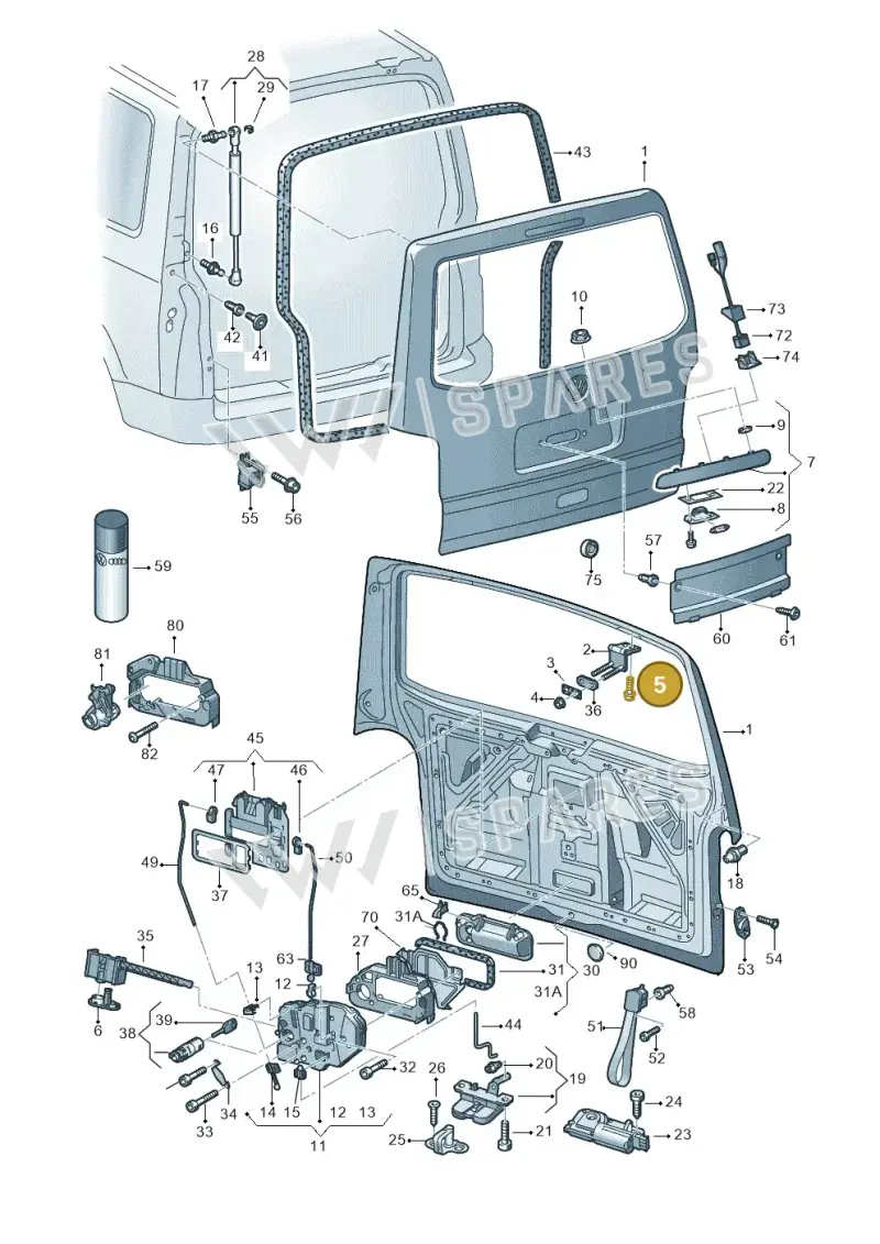 N91069101 — Volkswagen Transp. caravelle (2011-2015) diagram 410827300, position 5