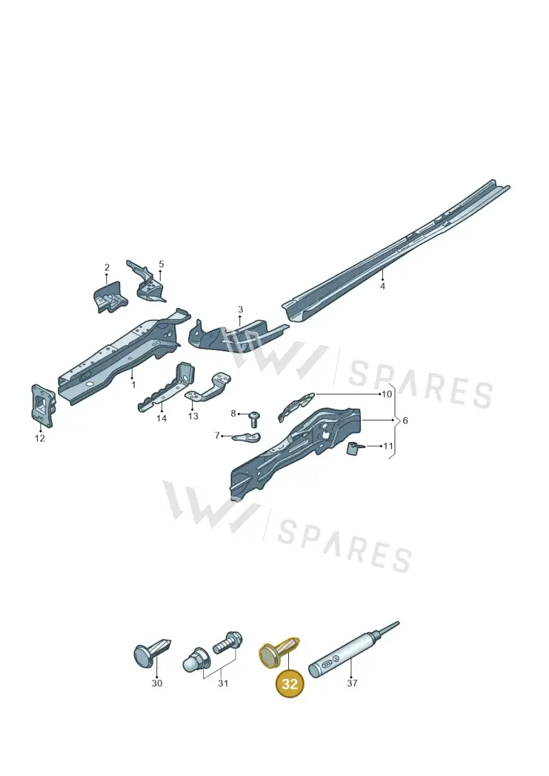N91069802 — Volkswagen Passat estate (2023-) diagram 3j0803000, position 32