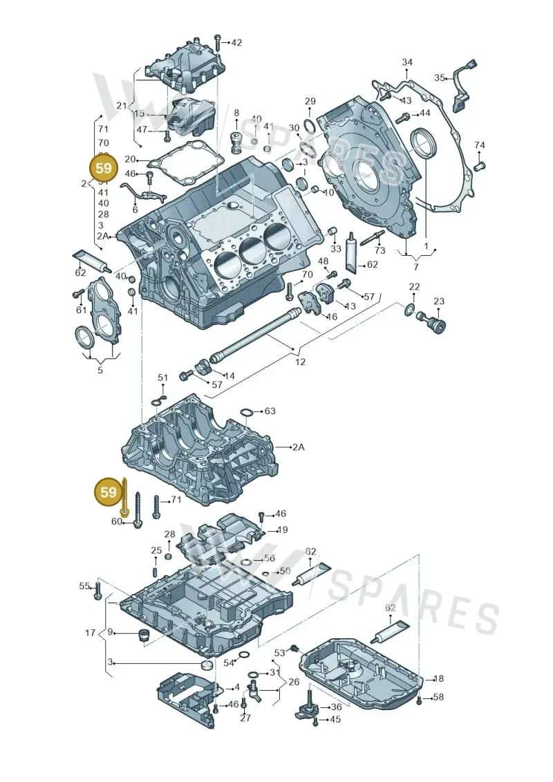 N91071001 — Audi A8/S8/qu. lang    08> (2007-) diagram 448103250, position 59