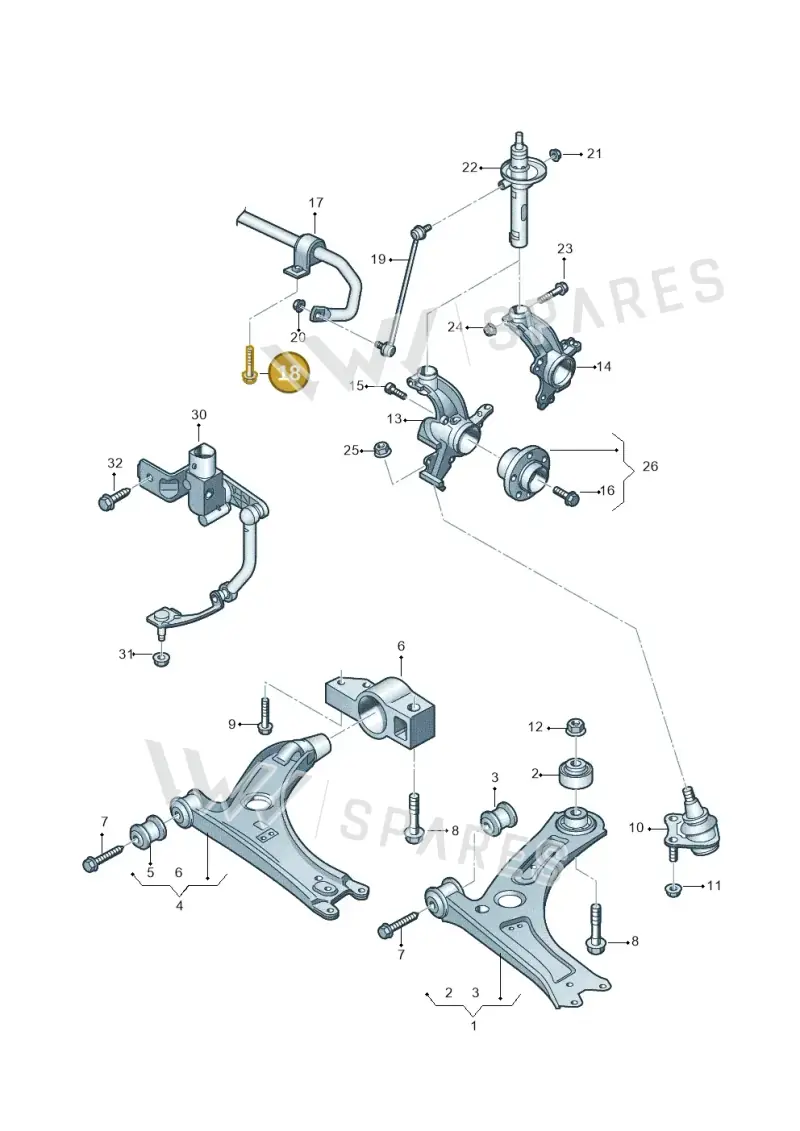 N91073401 — Volkswagen Caddy kombi (2015-2020) diagram 690407000, position 18