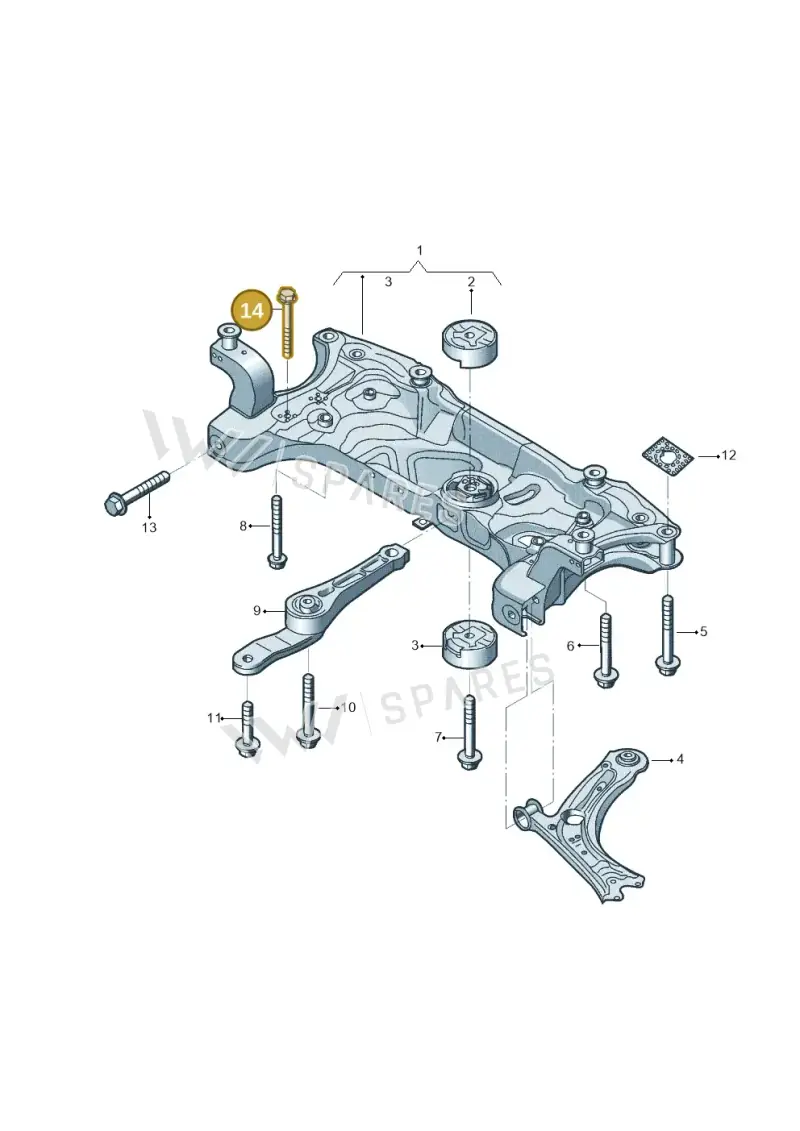 N91073401 — Volkswagen Beetle (2016-2019) diagram 801199050, position 14
