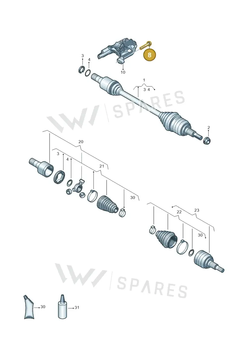 N91073402 — Volkswagen MAN TGE 55 (2016-2021) diagram 806407320, position 8