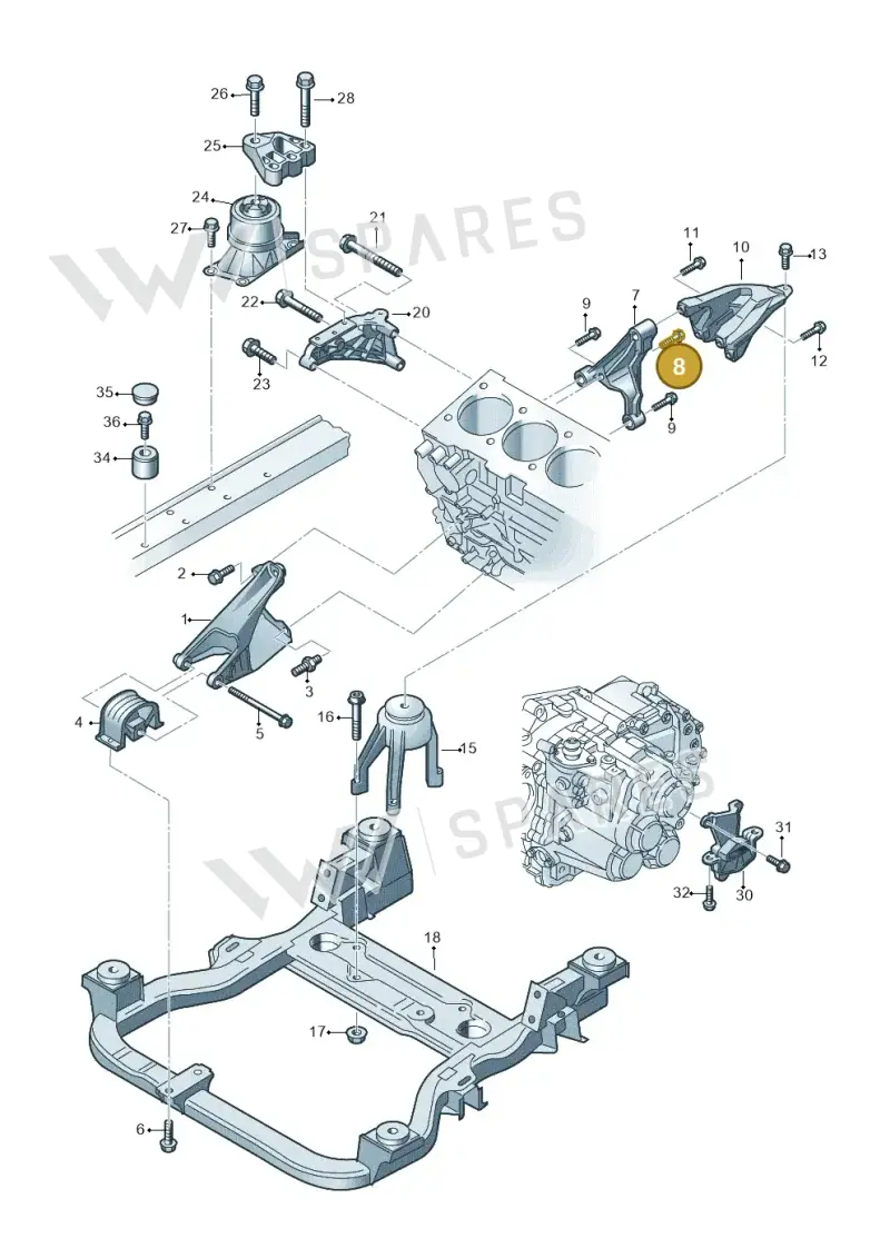 N91073402 — Volkswagen Caravelle (2015-2019) diagram 861199350, position 8