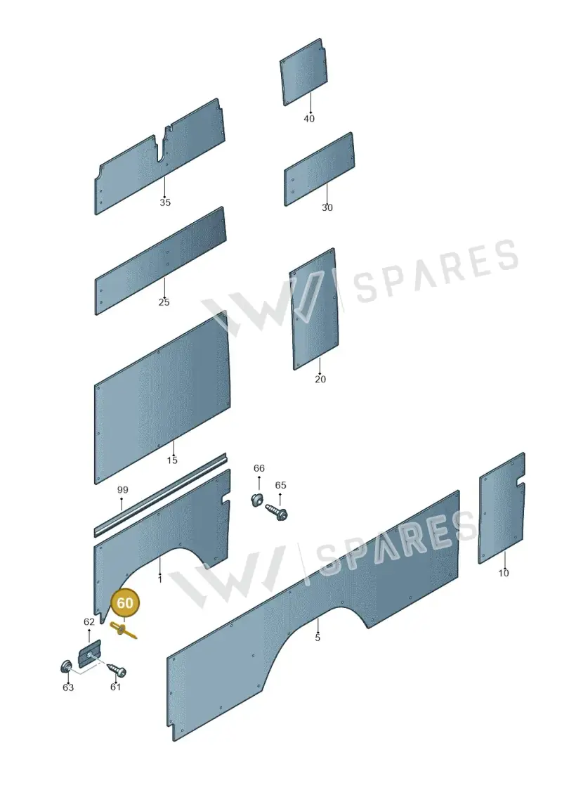 N91075401 — Volkswagen Crafter 35 panel (2011-2016) diagram 483867450, position 60