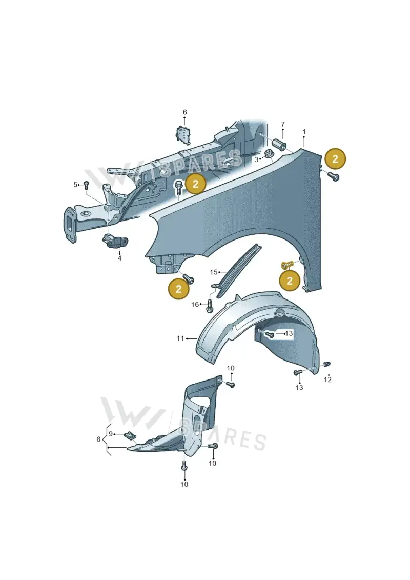 N91075602 — Volkswagen Golf Cabriolet (2011-2016) diagram 718821000, position 2