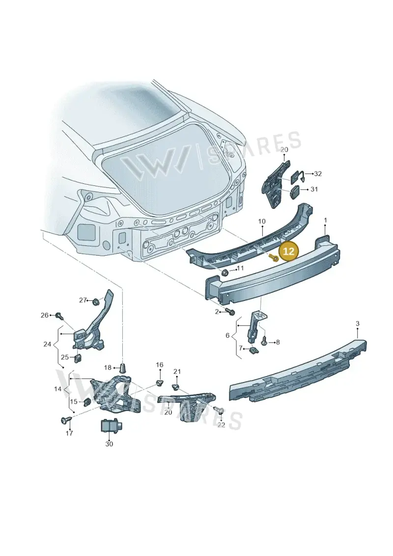 N91078301 — Audi RS e-tron GT (2020-2025) diagram 4j1807500, position 12