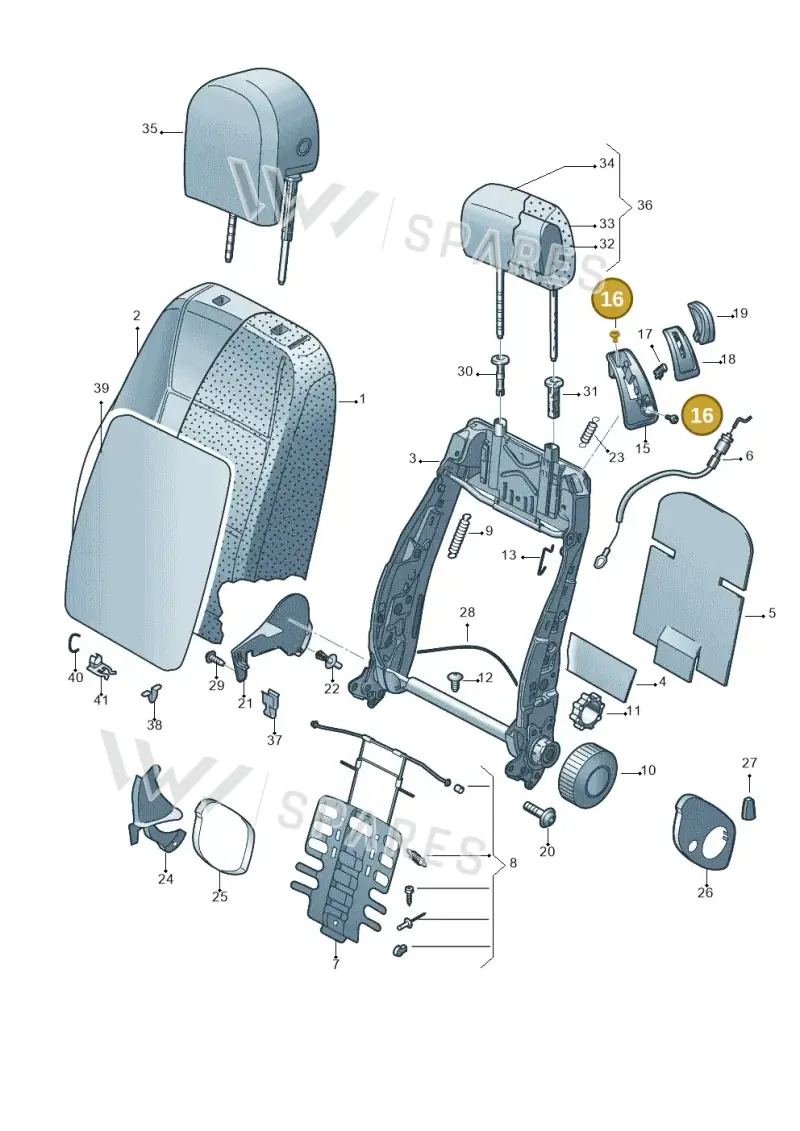 N91078901 — Volkswagen GOLF (2003-2005) diagram 420881500, position 16