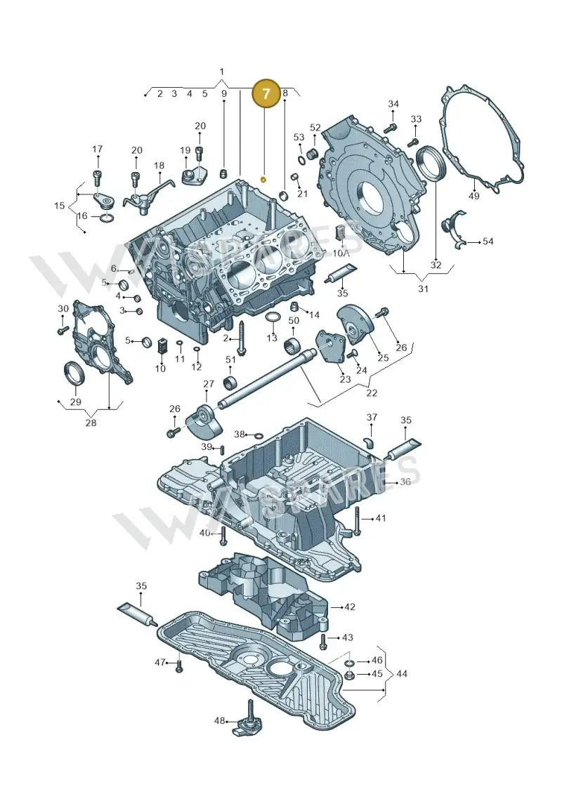 N91081801 — Volkswagen Phaeton 4motion (2010-2016) diagram 258103050, position 7