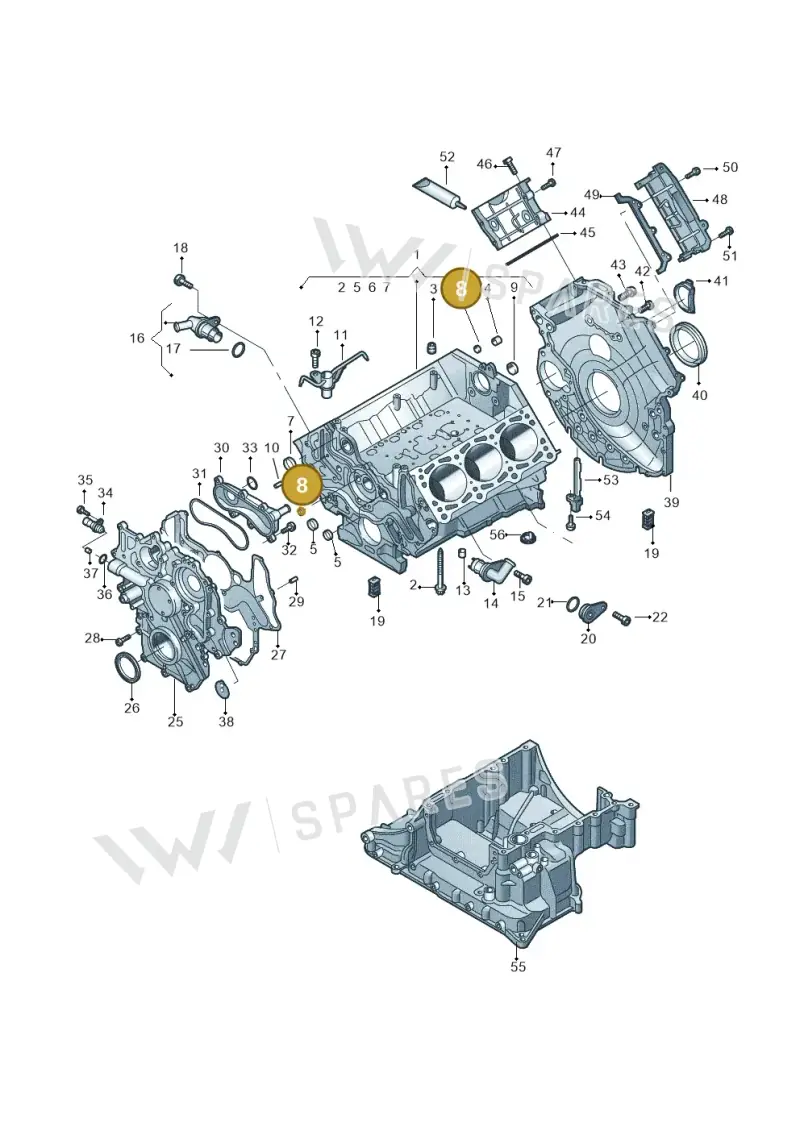 N91081801 — Volkswagen Touareg (2010-2012) diagram 693103270, position 8