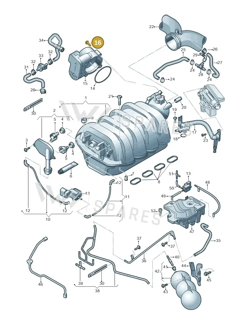 N91084001 — Volkswagen Touareg                08> (2007-) diagram 493133630, position 16