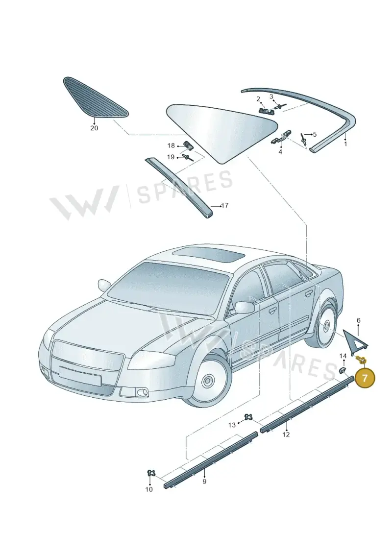 N91084101 — Audi A8/S8/qu. lang    08> (2007-) diagram 291853000, position 7