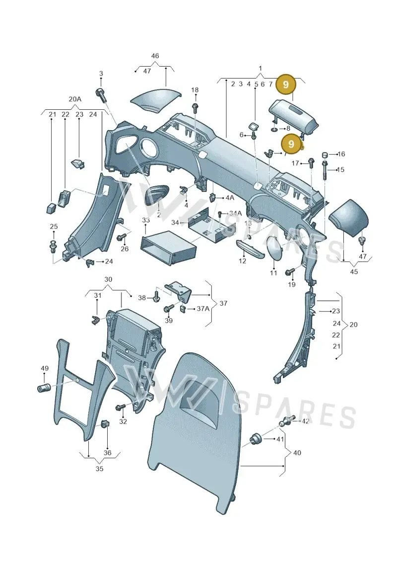 N91084101 — Audi R8 qu. 5.2 (2012-2015) diagram 618867500, position 9