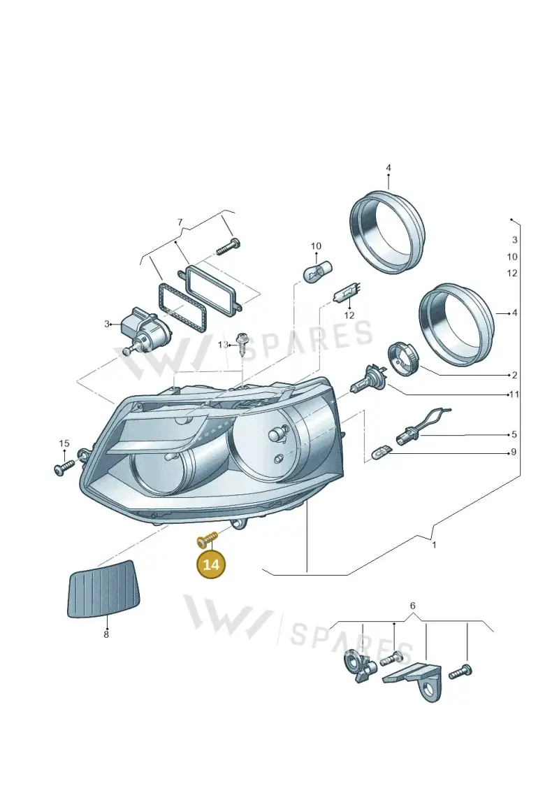 N91084601 — Volkswagen Transp. caravelle (2011-2015) diagram 679941100, position 14