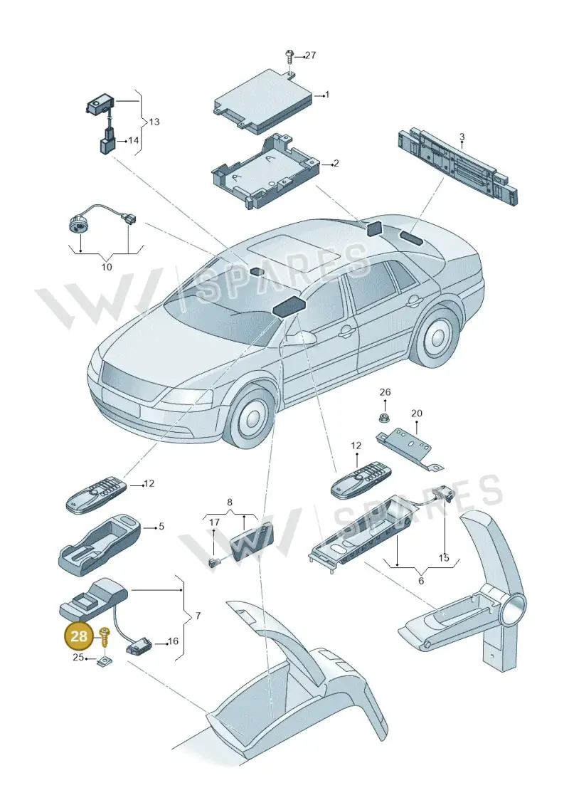 N91085801 — Volkswagen Phaeton 4motion (2010-2016) diagram 667035570, position 28