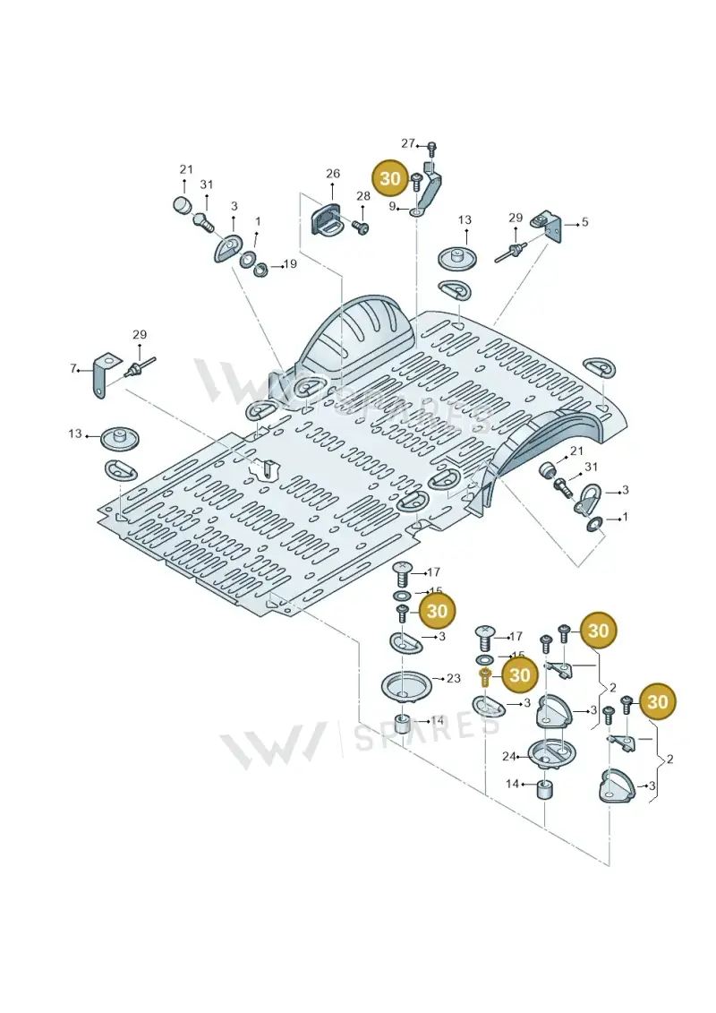 N91088001 — Volkswagen Transp. caravelle (2011-2015) diagram 410801150, position 30