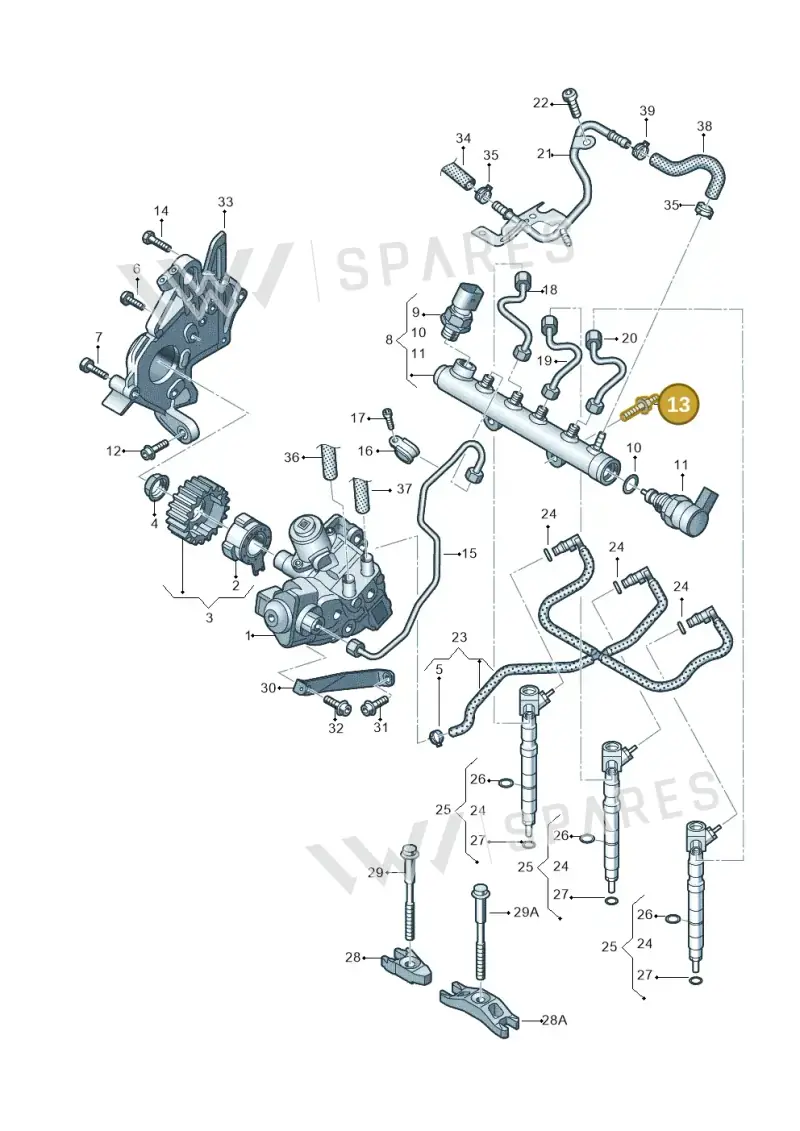 N91089001 — Audi A1 Sportback (2014-2018) diagram 773130000, position 13