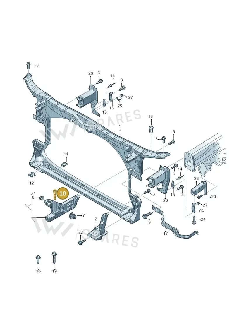 N91089401 — Audi RS6 Avant (2013-2018) diagram 758805000, position 10