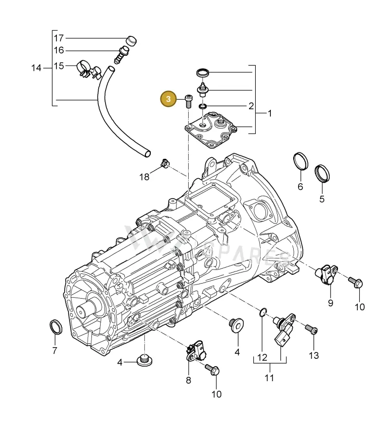 N91090301 — Porsche Cayenne (2007-2010) diagram p31302005, position 3
