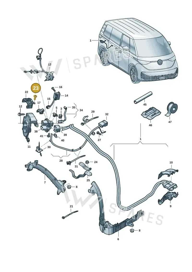 N91090701 — Volkswagen ID.Buzz (2022-) diagram 15a970150, position 23