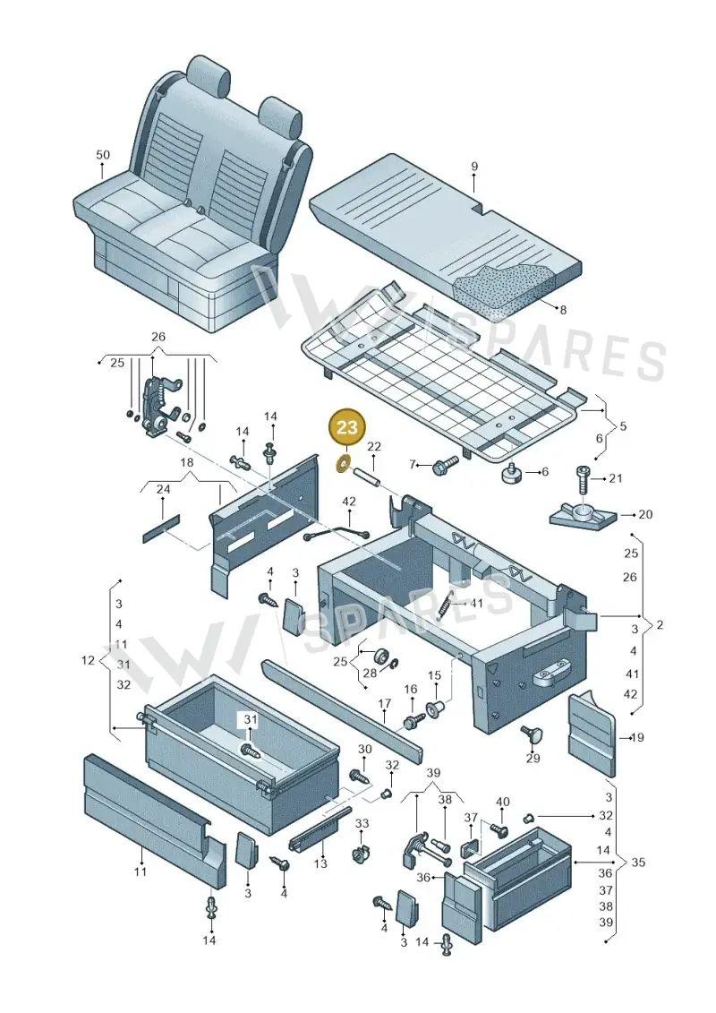 N91091501 — Volkswagen Caravelle (2019-2024) diagram 452067300, position 23