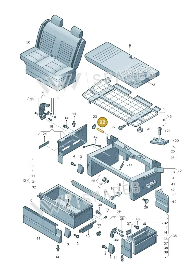 N91091601 — Volkswagen Caravelle (2019-2024) diagram 452067300, position 22