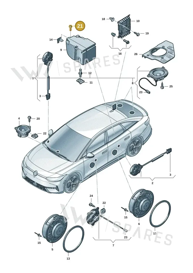 N91093502 — Volkswagen ID.7 Limousine Pro (2023-) diagram 14b035350, position 21