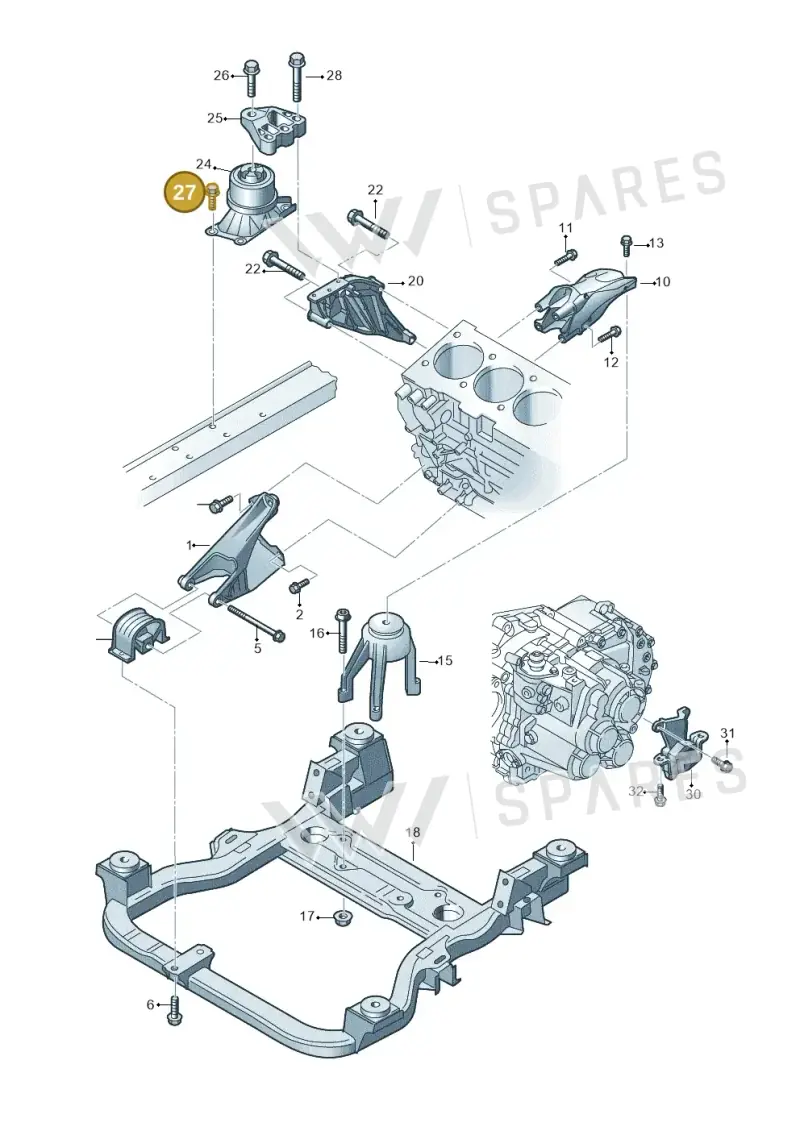 N91094102 — Volkswagen Caravelle (2015-2019) diagram 731199250, position 27