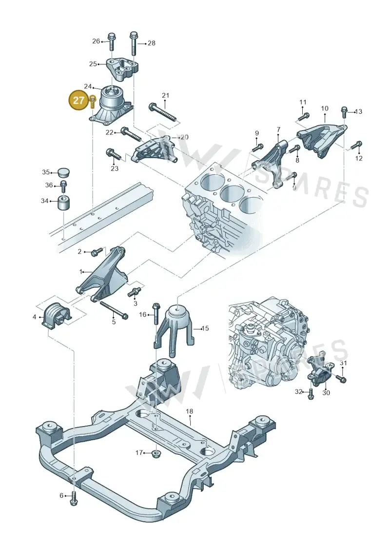 N91094102 — Volkswagen Caravelle (2015-2019) diagram 861199350, position 27