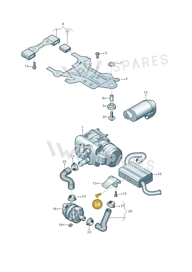 N91096603 — Volkswagen Multivan (2021-) diagram 7t0819660, position 16