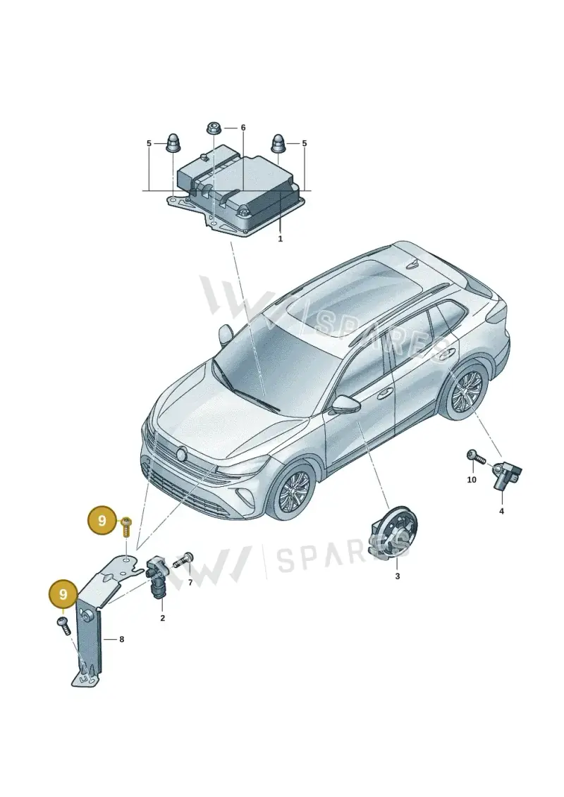 N91096703 — Volkswagen Tiguan 2.0 (2023-) diagram 57x959600, position 9