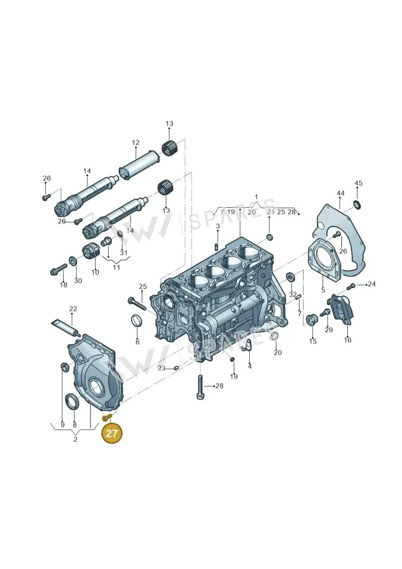 N91096705 — Volkswagen Tiguan 2.0 4Motion (2017-2024) diagram 431103019, position 27
