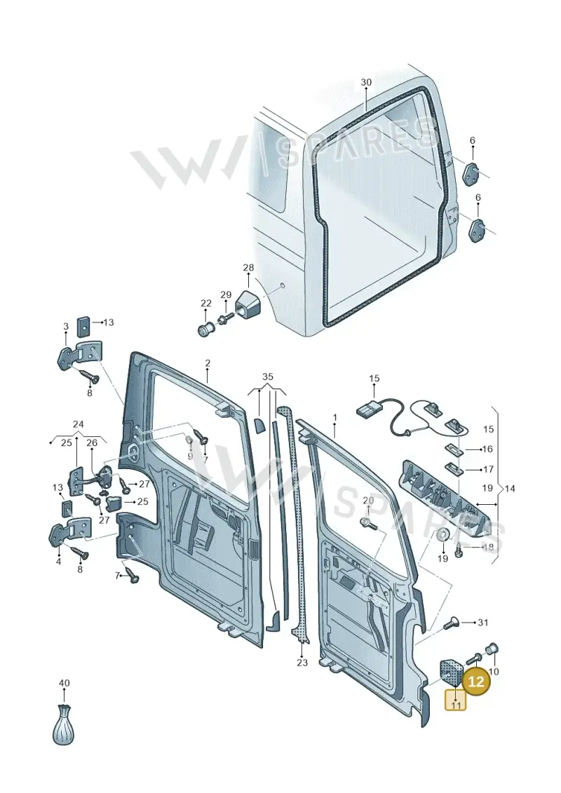 N91097001 — Volkswagen Caravelle (2019-2024) diagram 410827500, position 12