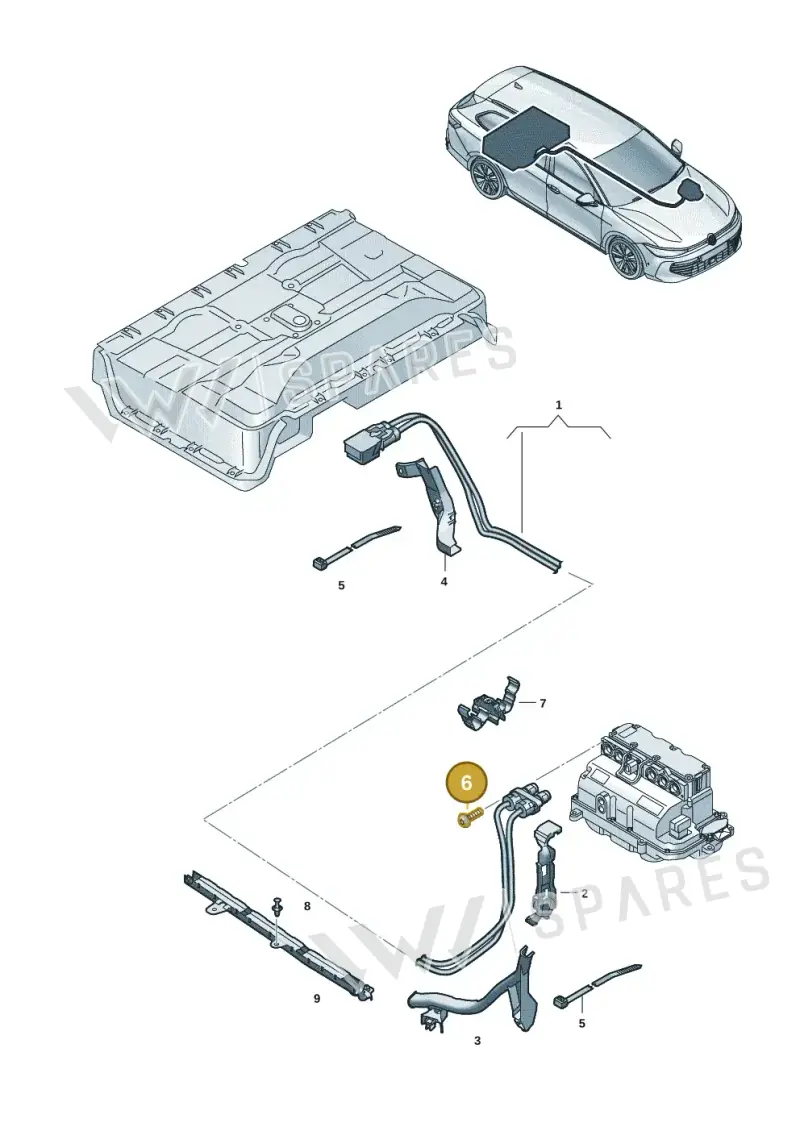N91097102 — Volkswagen Passat estate (2023-) diagram 3j0970130, position 6