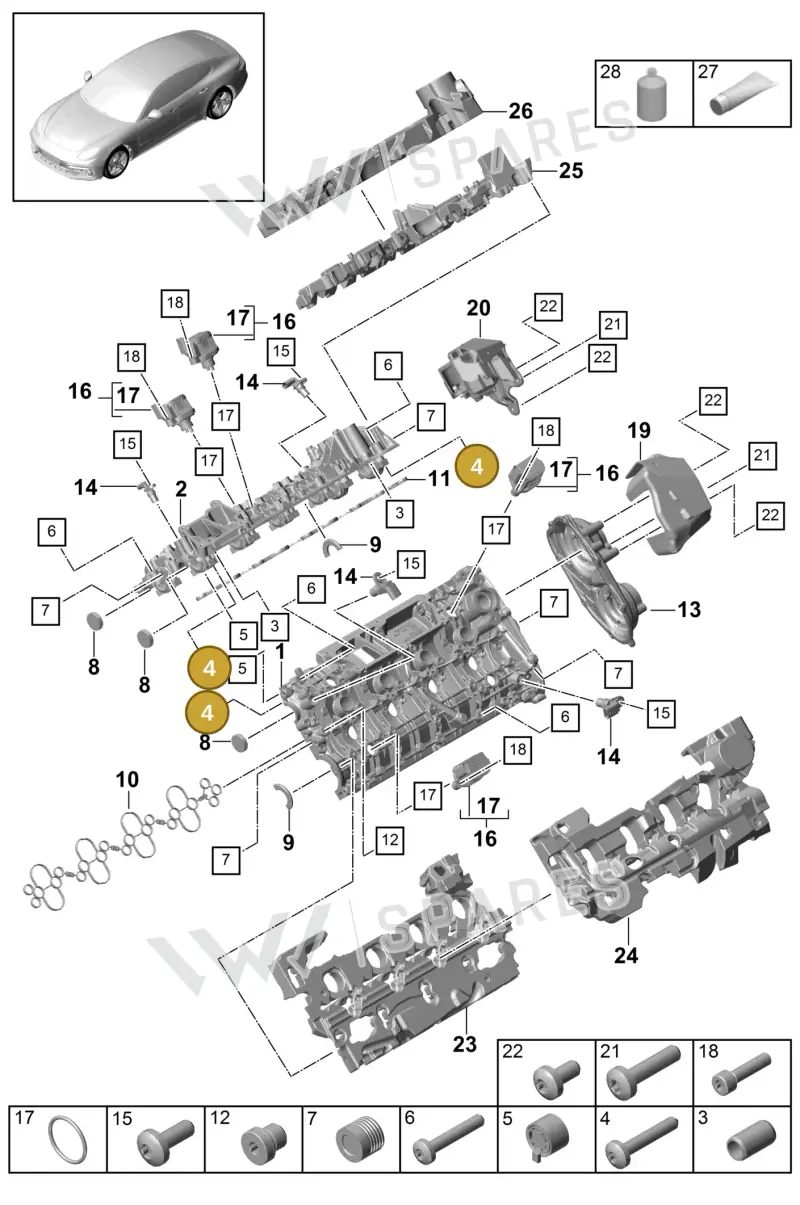 N91097202 — Porsche Panamera (2016-2020) diagram p49103020, position 4