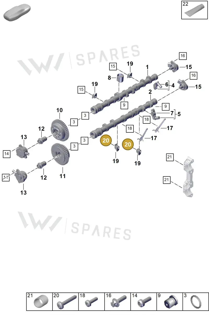 N91097202 — Porsche 911 (2024-2025) diagram p63103150, position 20