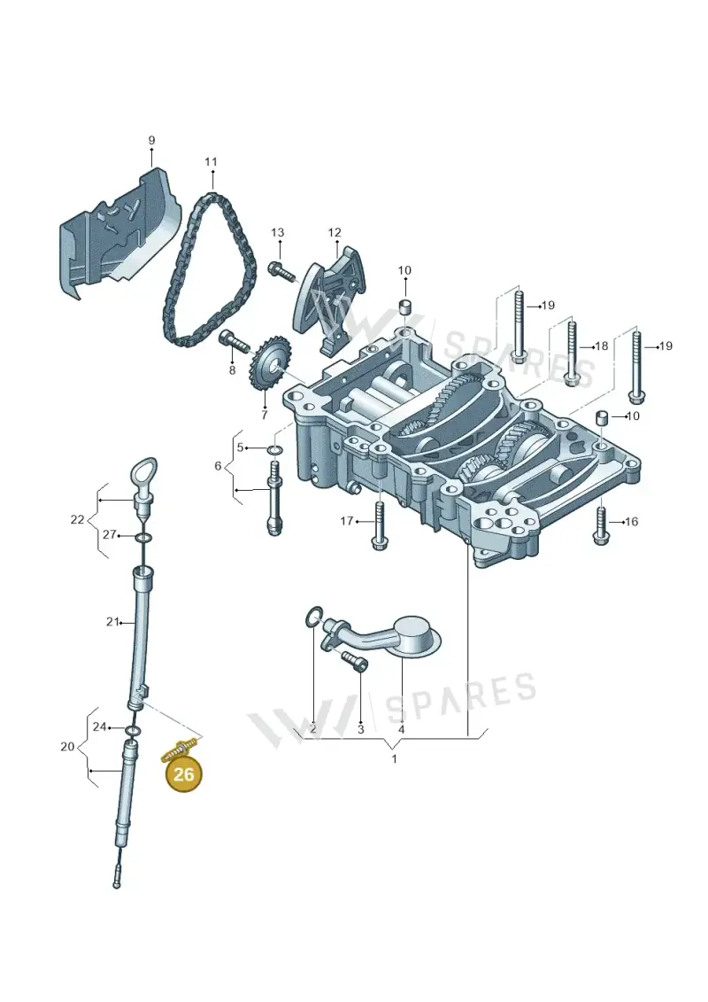N91100601 — Volkswagen Scirocco 2.0 (2014-2017) diagram 786115090, position 26