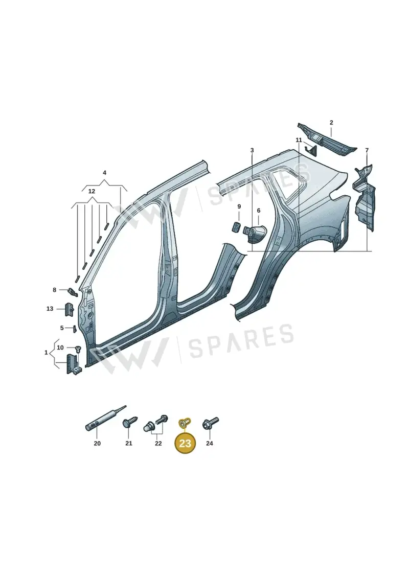N91101001 — Volkswagen Tiguan 2.0 (2023-) diagram 57x809200, position 23
