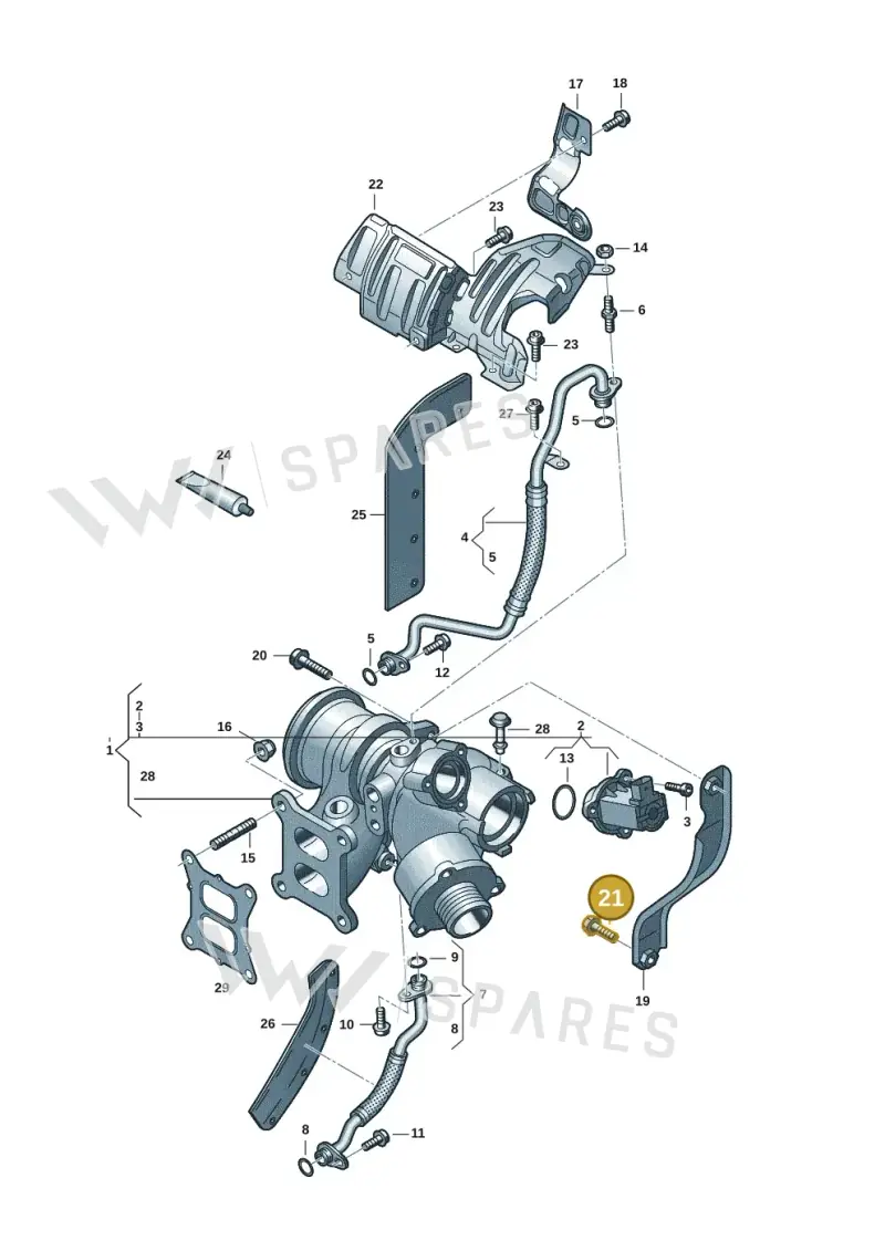 N91104901 — Volkswagen Tiguan 2.0 (2023-) diagram 3cm145300, position 21