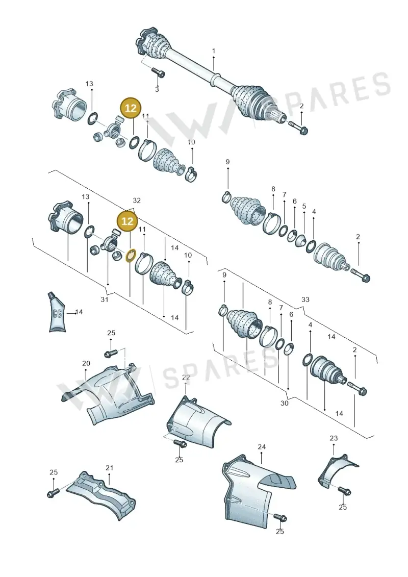 N91116901 — Audi A6 2.7 TDI (2008-2011) diagram 258407250, position 12