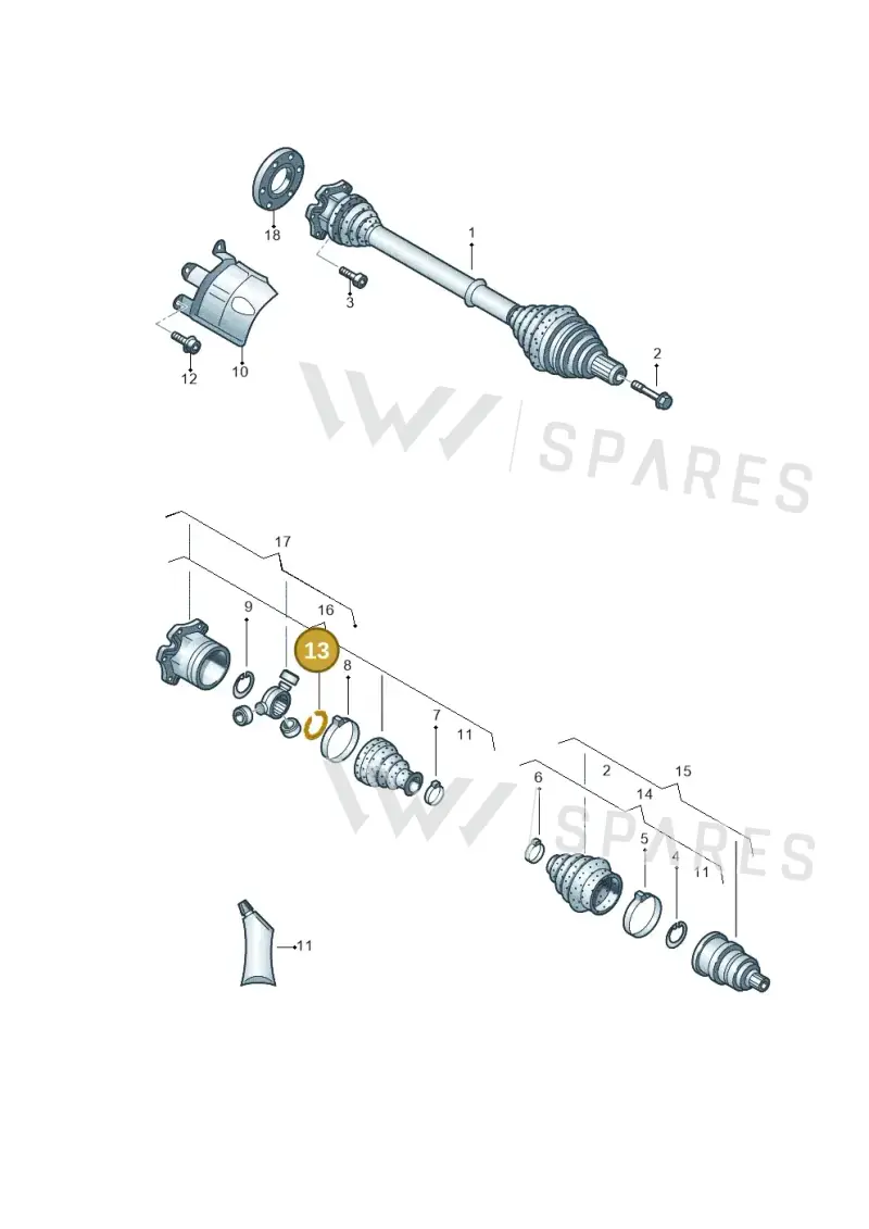 N91116901 — Audi RS6 Avant (2013-2018) diagram 758407300, position 13