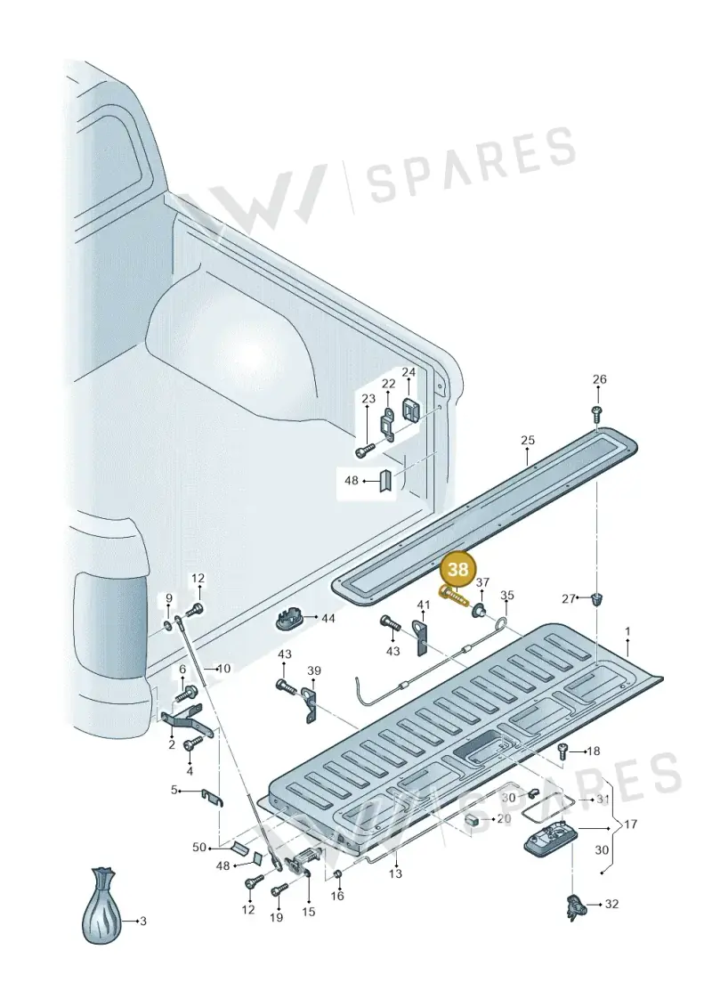 N91118501 — Volkswagen Amarok twin cab (2022-) diagram 749829000, position 38