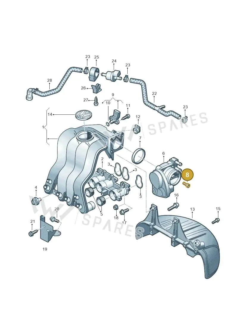 N91120801 — Volkswagen Caddy Maxi Kombi (2010-2015) diagram 477133350, position 8