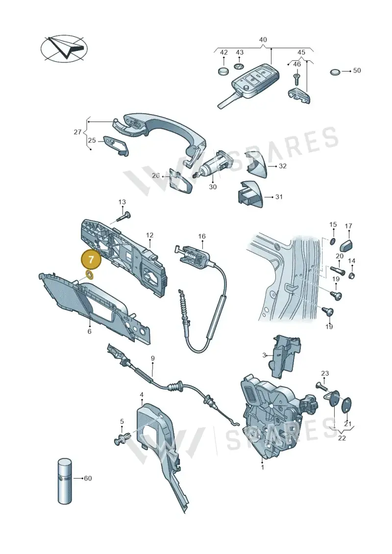 N91121601 — Volkswagen Golf 2.0 (2016-2020) diagram 746837000, position 7