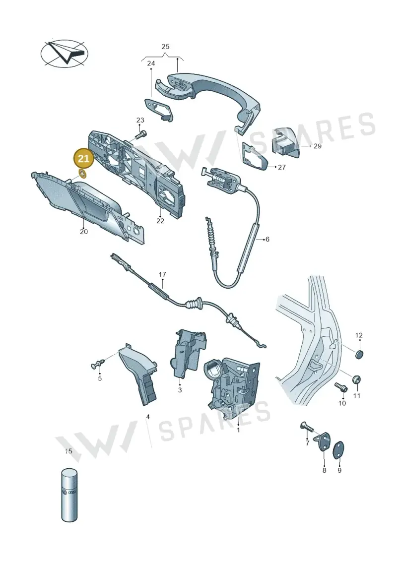 N91121601 — Volkswagen Golf 2.0 (2016-2020) diagram 746839000, position 21