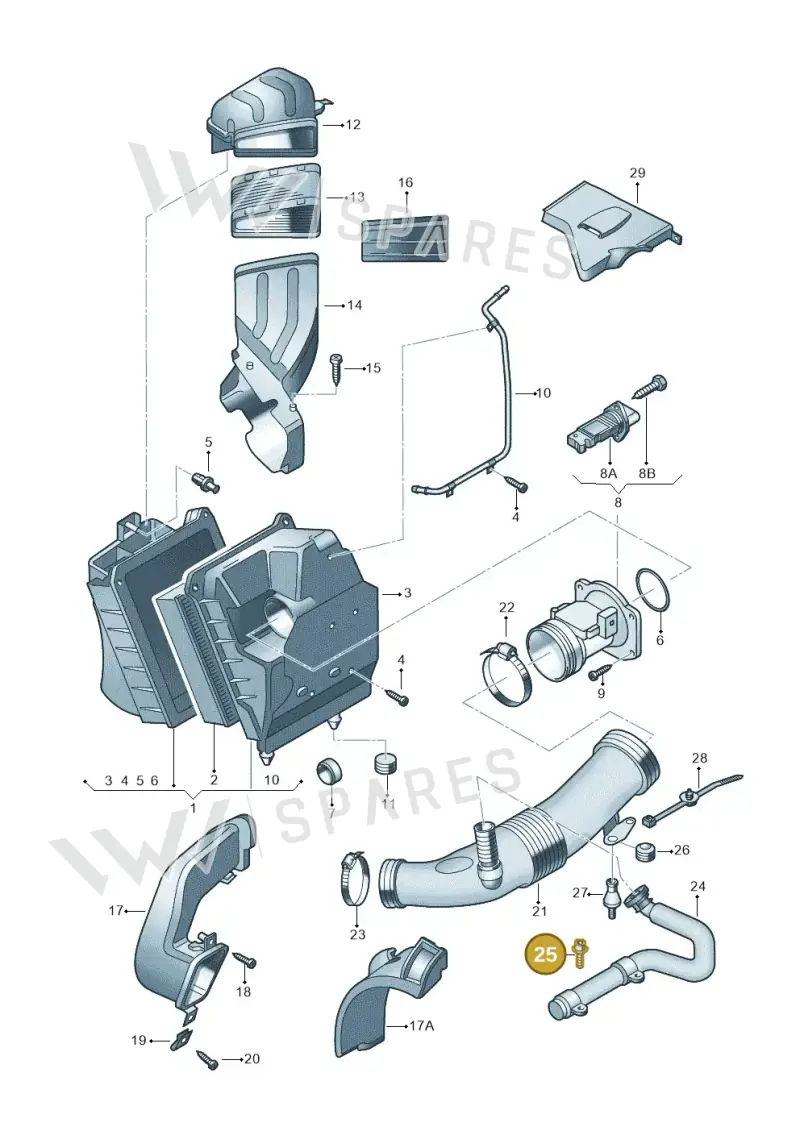 N91122901 — Audi A4/S4/Av./qu.     05> (2005-) diagram 249133400, position 25