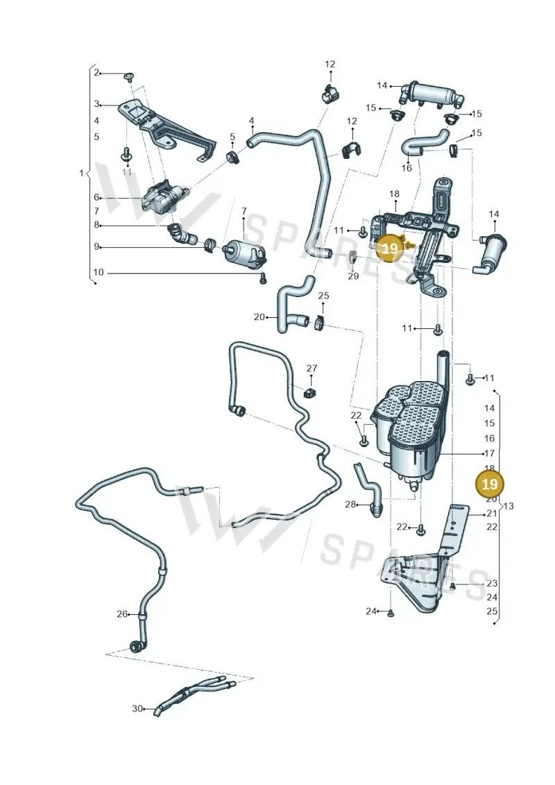 N91123502 — Audi Q7 (2015-2025) diagram 819201072, position 19