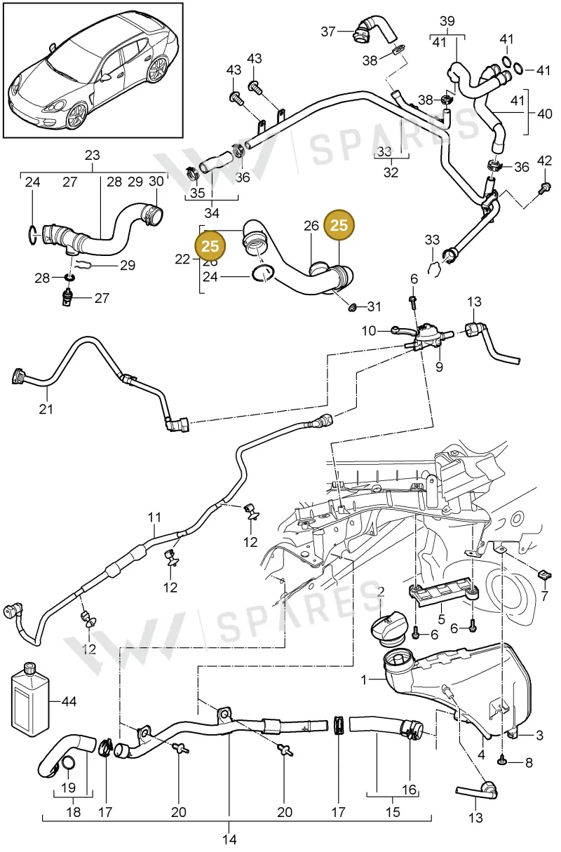 N91123701 — Porsche Panamera (2009-2016) diagram p35105065, position 25